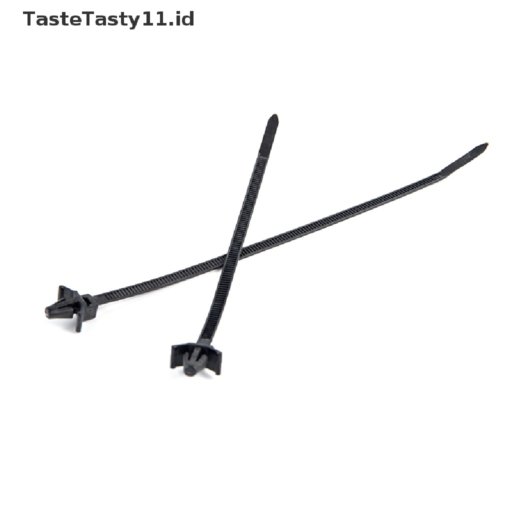 【TasteTasty】 10Pcs Cars Mount Wire Tie Clip Nylon Tie Wrap Cable Fastening Clips Self-locking .