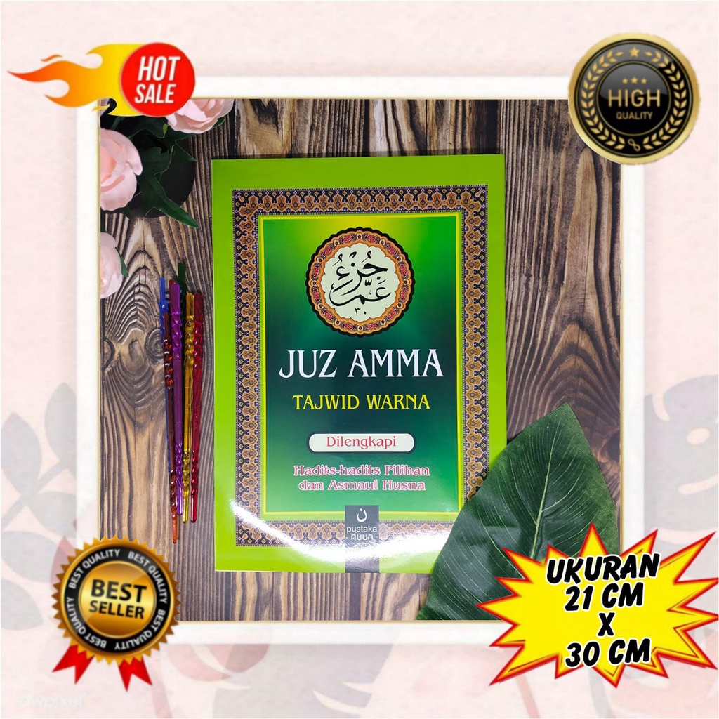 Gratis Tuding - Juz Amma Jumbo Tajwid Warna Dilengkapi Hadits-Hadits Pilihan Dan Asmaul Husna, Juz A