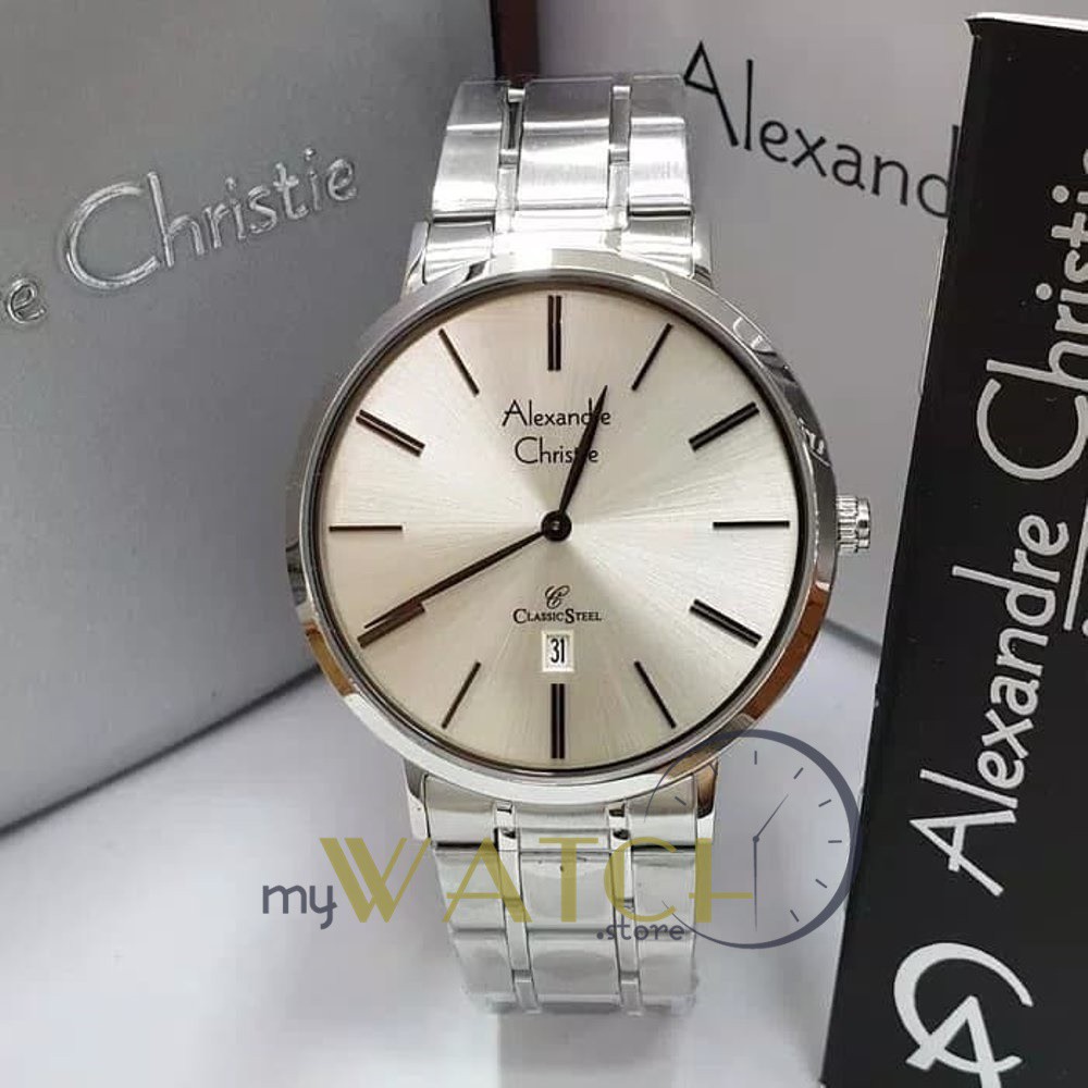 Jam Tangan Pria Alexandre Christie AC 8597 MD BSSSL Silver