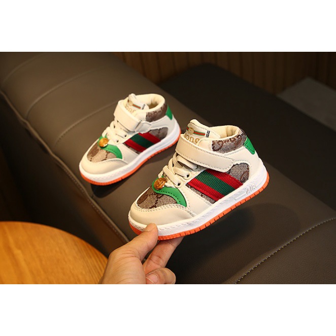 Bestseller Sepatu Sneakers SEMI BOATS Anak Anak Laki Prempuan GUCCI tapak OREN