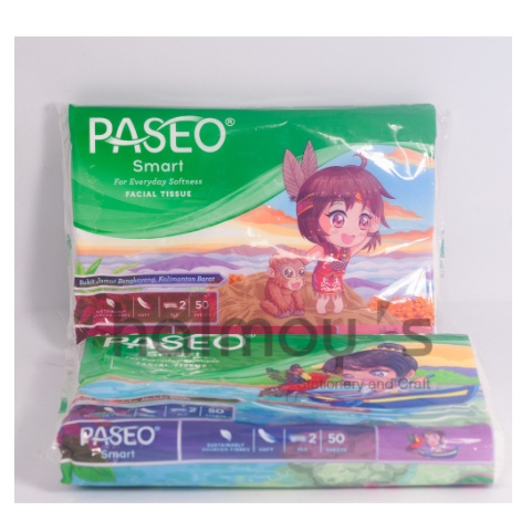 TISSUE TRAVEL PASEO SMART 2 PLY LEMBUT 50 SHEETS