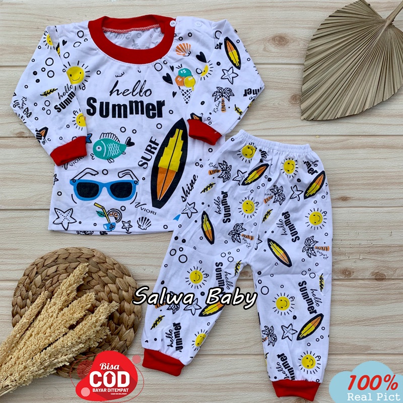 Setelan Baju Bayi Lengan Panjang Usia 5-12 Bulan Almeerababy