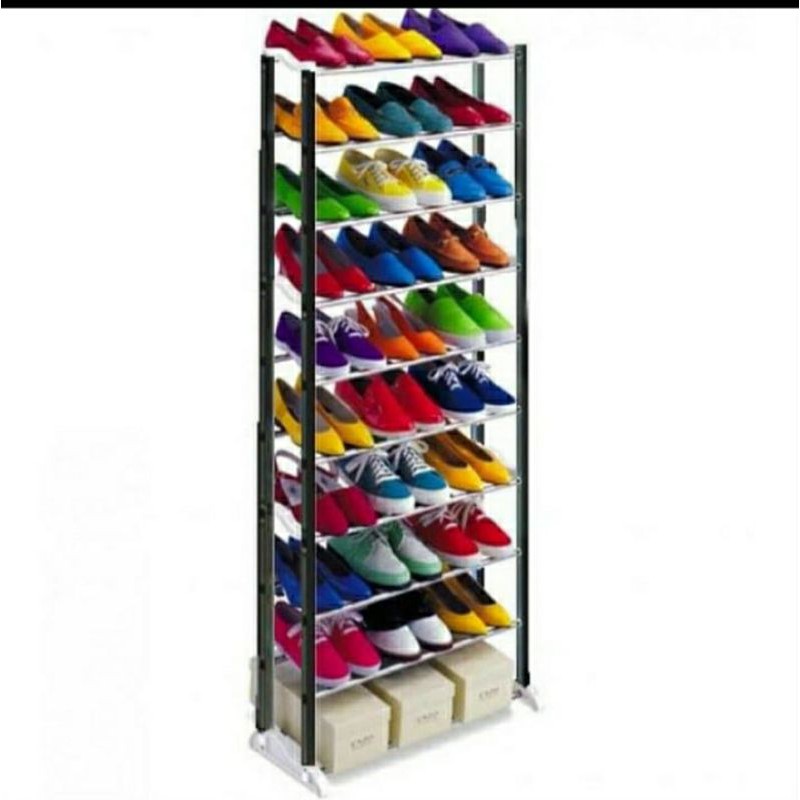 rak sepatu besi 10 susun