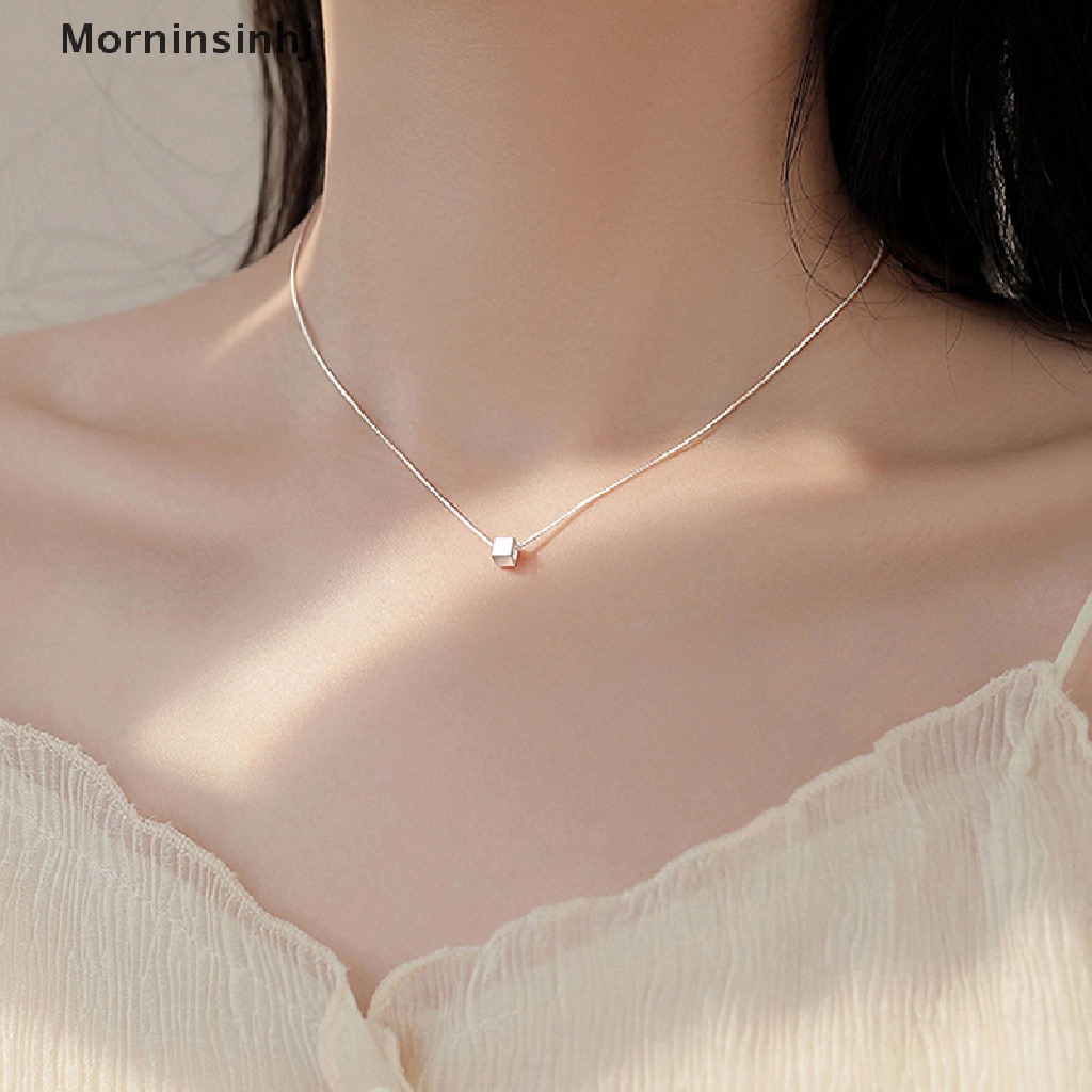 Mornin Kalung Geometris Persegi Kalung Sederhana Wanita Perhiasan Halus Lucu Aksesoris id