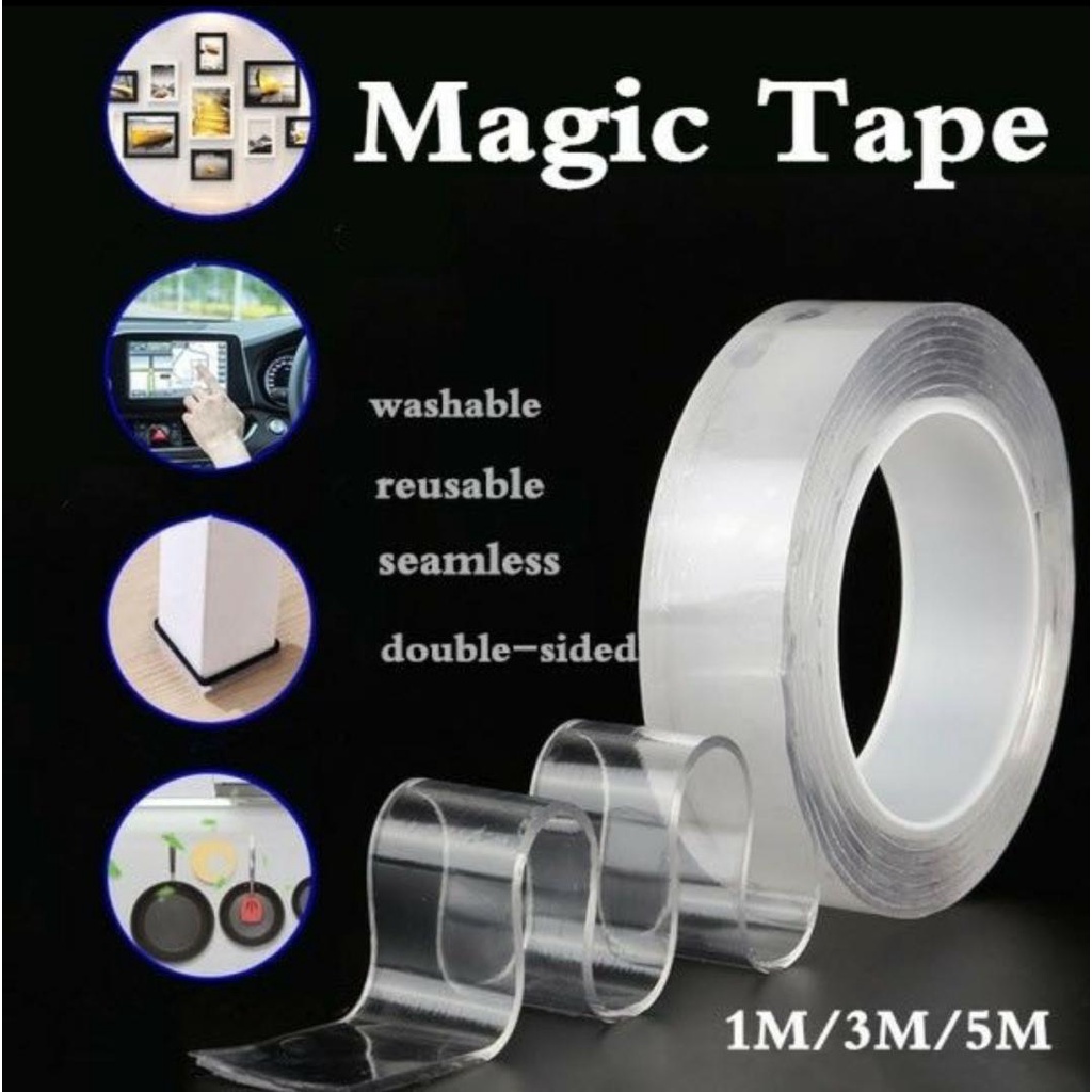 

CWS - LAKBAN MAGIC DOUBLE TAPE SUPER SOLATIP BENING UKURAN 1X1MM