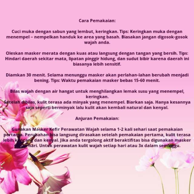 Jual (Baca)Manfaat Dan Cara Pakai Masker Kefir Indonesia|Shopee Indonesia