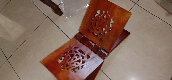 Rekal / Tatakan Al Quran Kayu Jati Campuran Ukuran Lebar 20 Cm