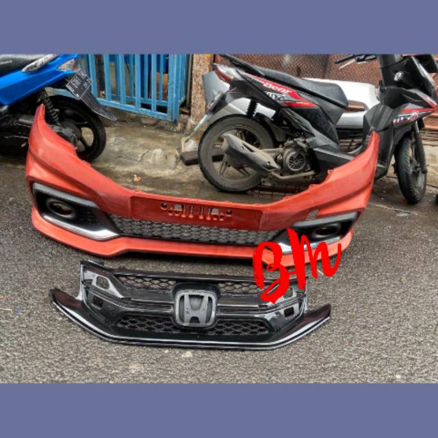 Bemper set depan Mobilio RS old tanpa list chrome