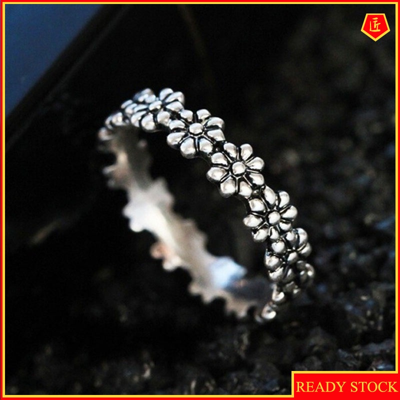 [Ready Stock]Retro Little Daisy Ring S925 Silver Simple Sweet