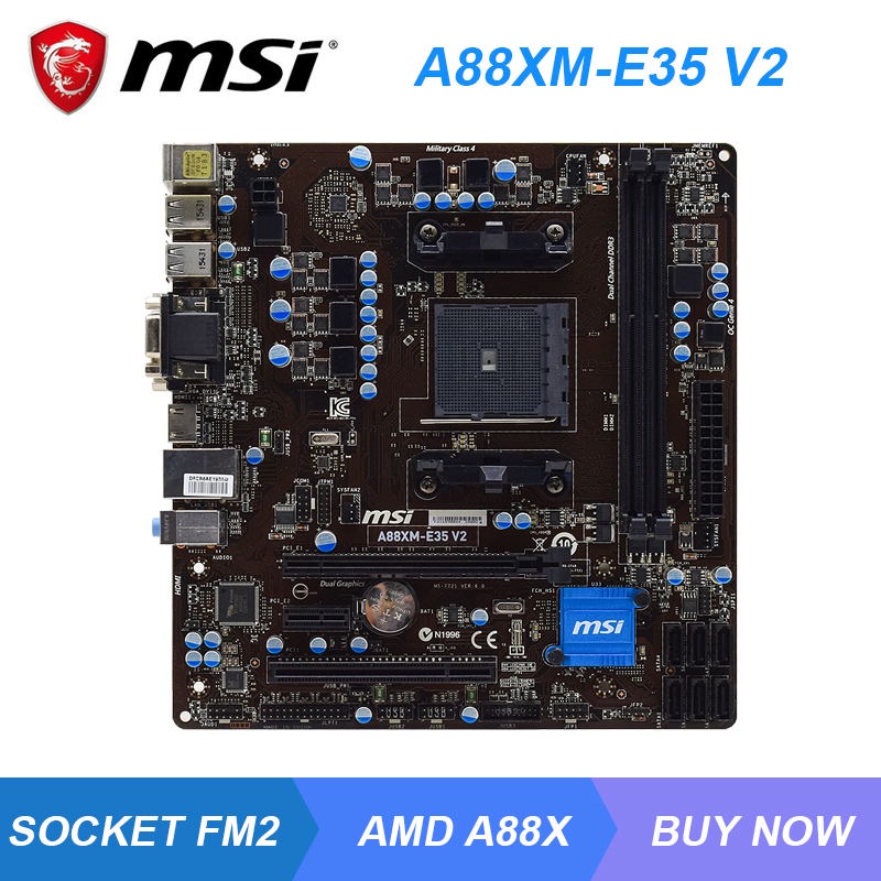 PREORDER MSI A88XM-E35 V2 Motherboard FM2 Motherboard DDR3 AMD A88X  32GB Support A8-8650 A8-7670K C