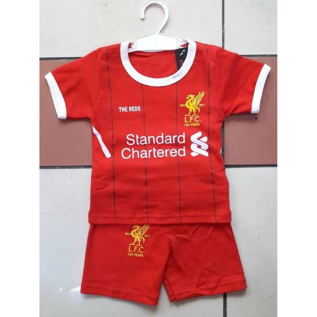 new SETELAN KAOS BAJU BOLA BAYI LIVERPOOL