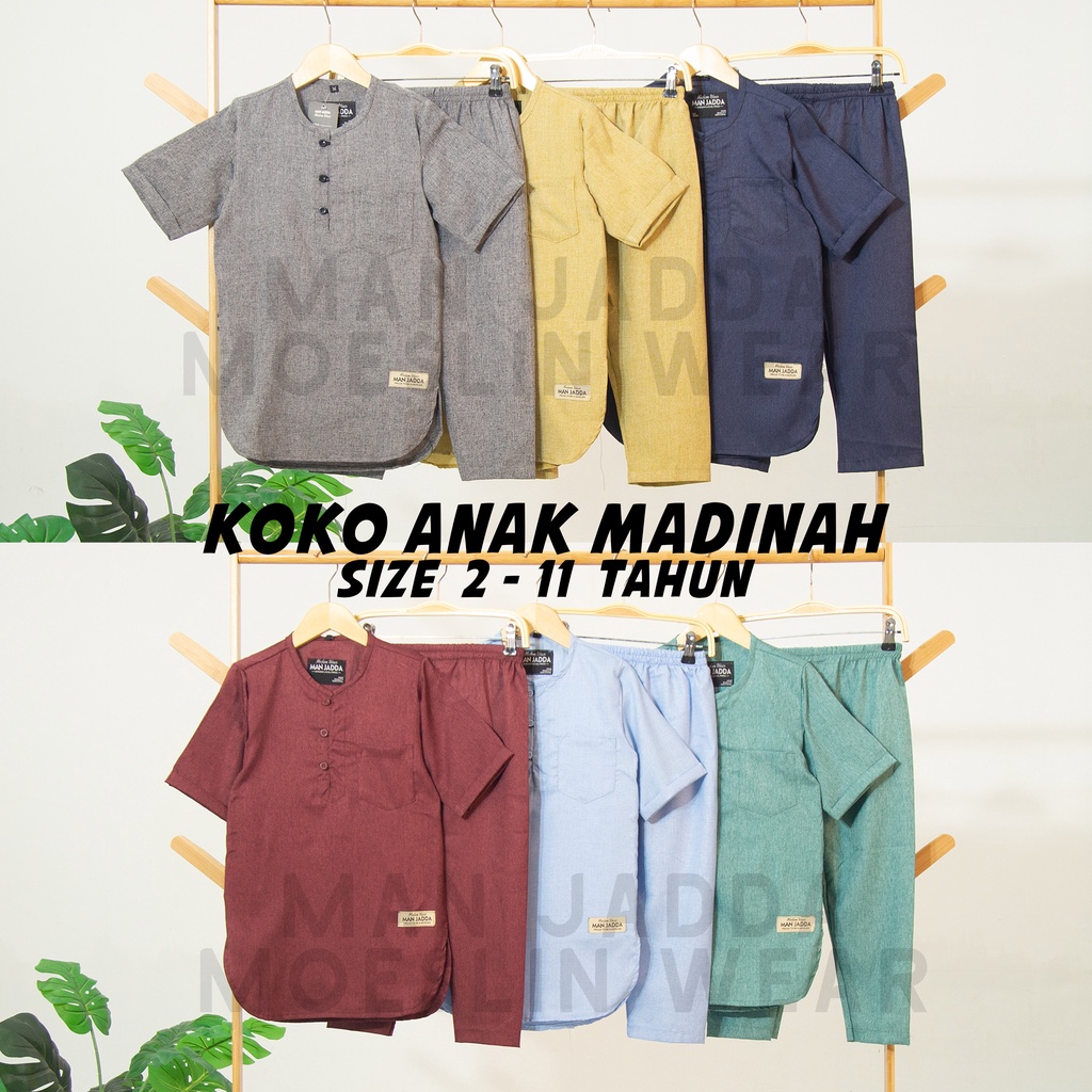 paket 20 pcs setelan koko anak bahan katun toyobo / katun madinah