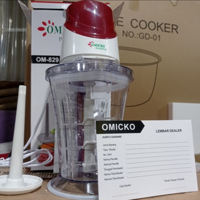 Food Chopper Omicko OM 828 829 - Food Processor OM829 828 Original - Merah