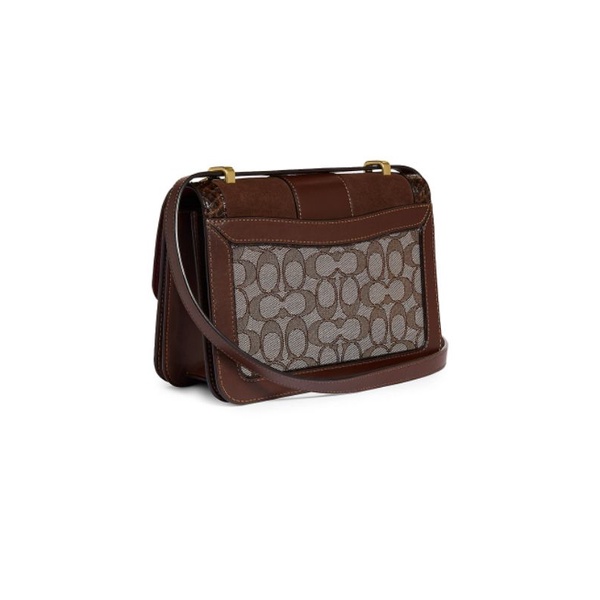 Coach Alie Shoulder Bag In Signature Jacquard With Snakeskin Detail(C0712)