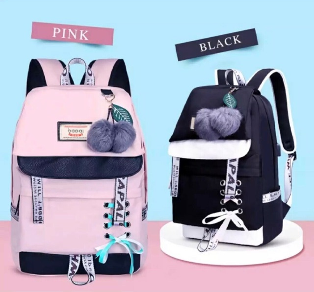 Tas sekolah anak ransel blackpink samping ransel korea tas anak tas sekolah ransel offwhite tali