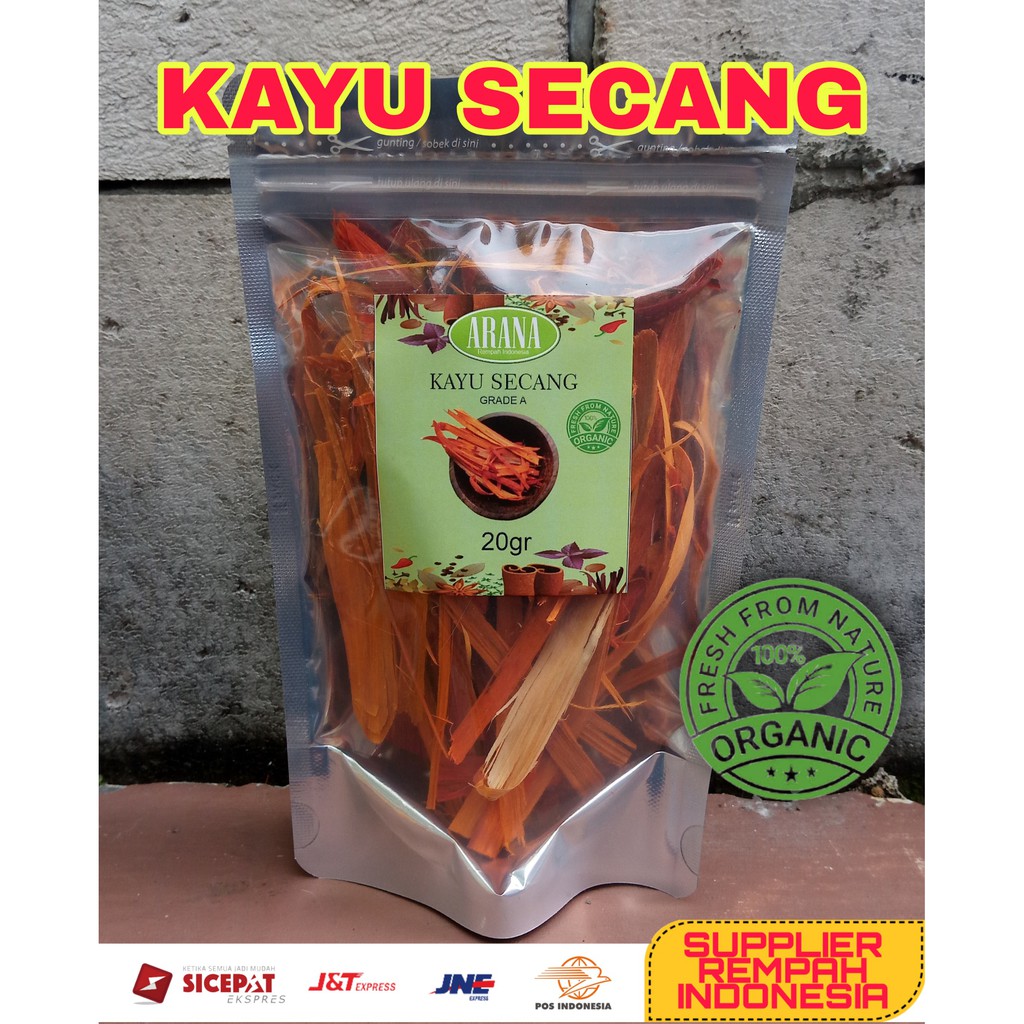 

Kayu Secang Serut Kualitas Eksport 20gr Grade A | 100% murni Kemasan Klip ziplock