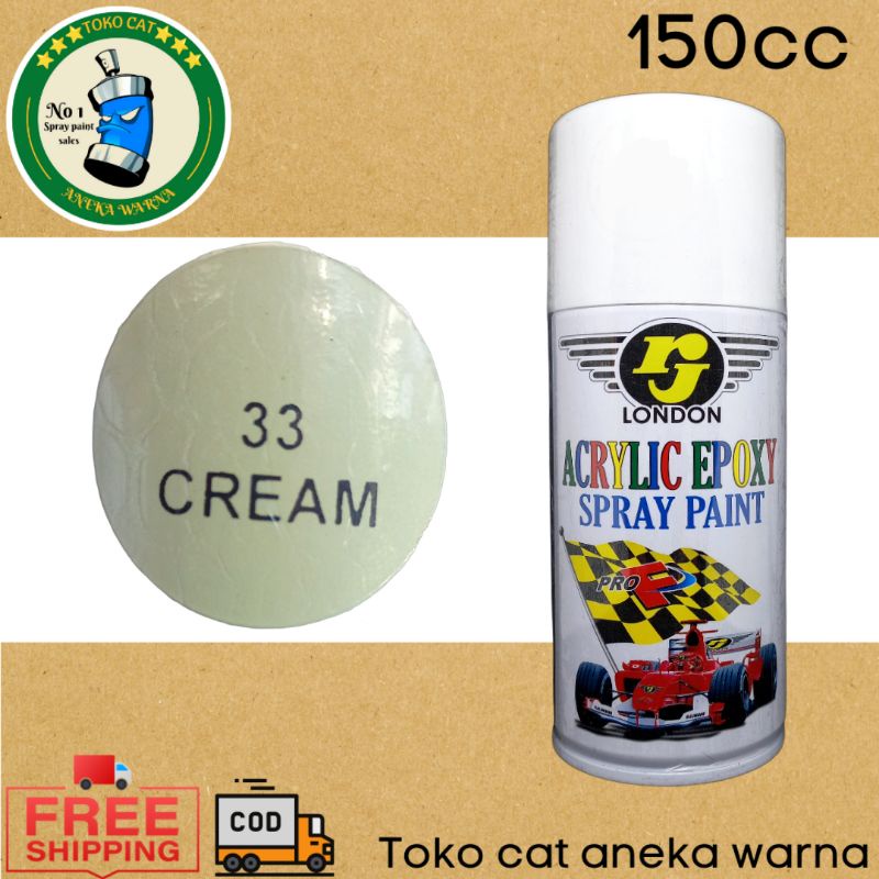 CAT SEMPROT 150cc warna CREAM RJ LONDON SPRAY PAINT PILOX PILOK