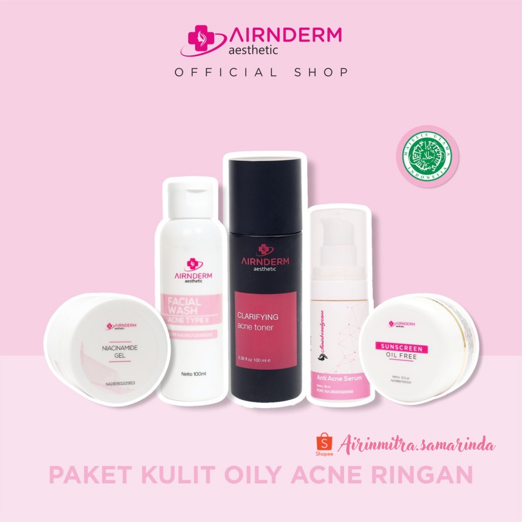 Airnderm Paket Kulit Oily - Acne Ringan (Airin Beauty)