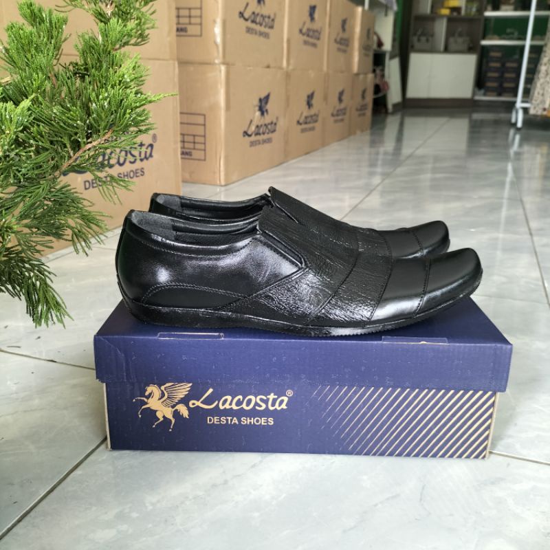 Sepatu Pantofel Kulit Sapi asli Trepes Anti selip by lacosta