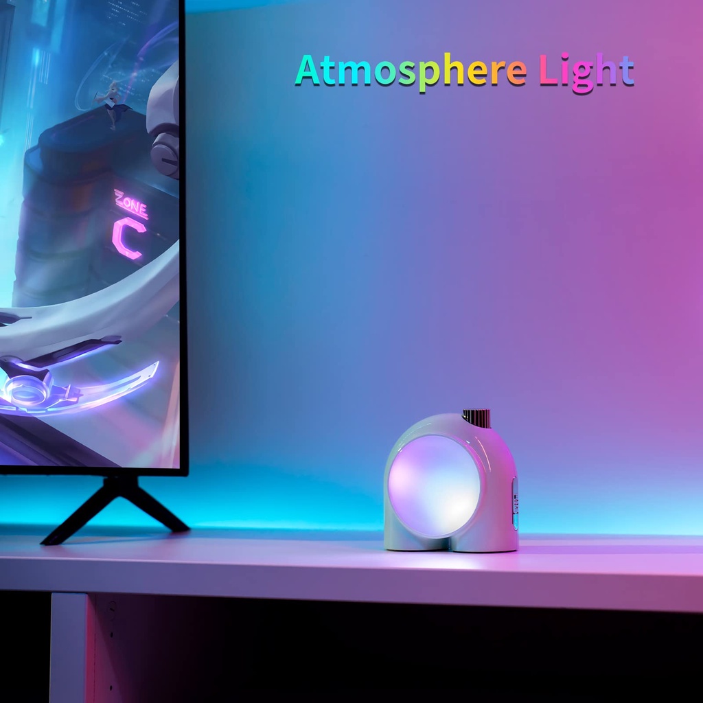 Divoom Planet-9 Smart Mood Lamp, Lampu Meja Tanpa Kabel dengan LED RGB yang Dapat Diprogram untuk Ruang Permainan Kamar Tidur Kantor, Hijau