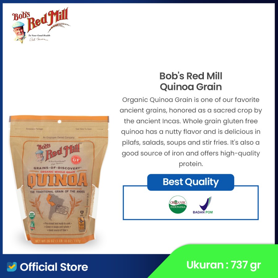 

Bob's Red Mill white Quinoa Grain 737 gr