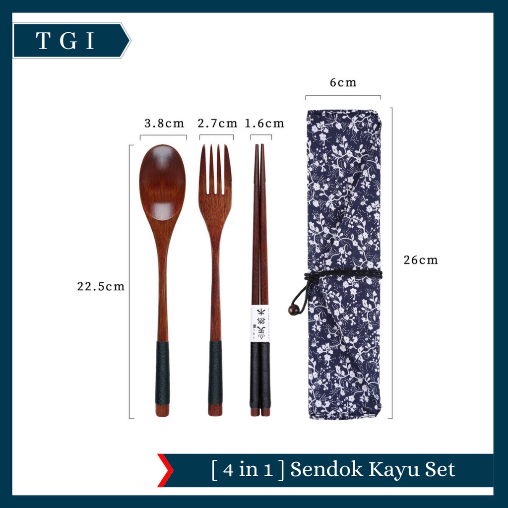 TGI - SET PERALATAN MAKAN SUMPIT KAYU KOREA SET PERALATAN MAKAN KAYU SUMPIT KAYU SENDOK KAYU