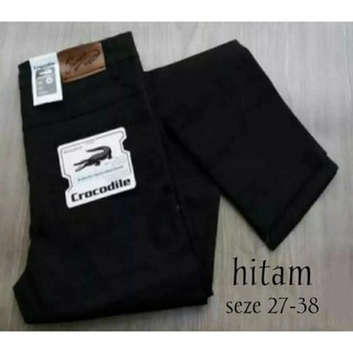 CELANA Pria SLIMFIT Panjang chino KERJA HARIAN HITAM MOCCA ABU_