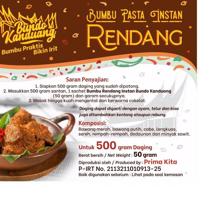 

✨SALE✨ BUMBU RENDANG / BUMBU PASTA INSTANT RENDANG BUNDO KANDUANG / BUMBU RENDANG ASLI PADANG harga bersaing