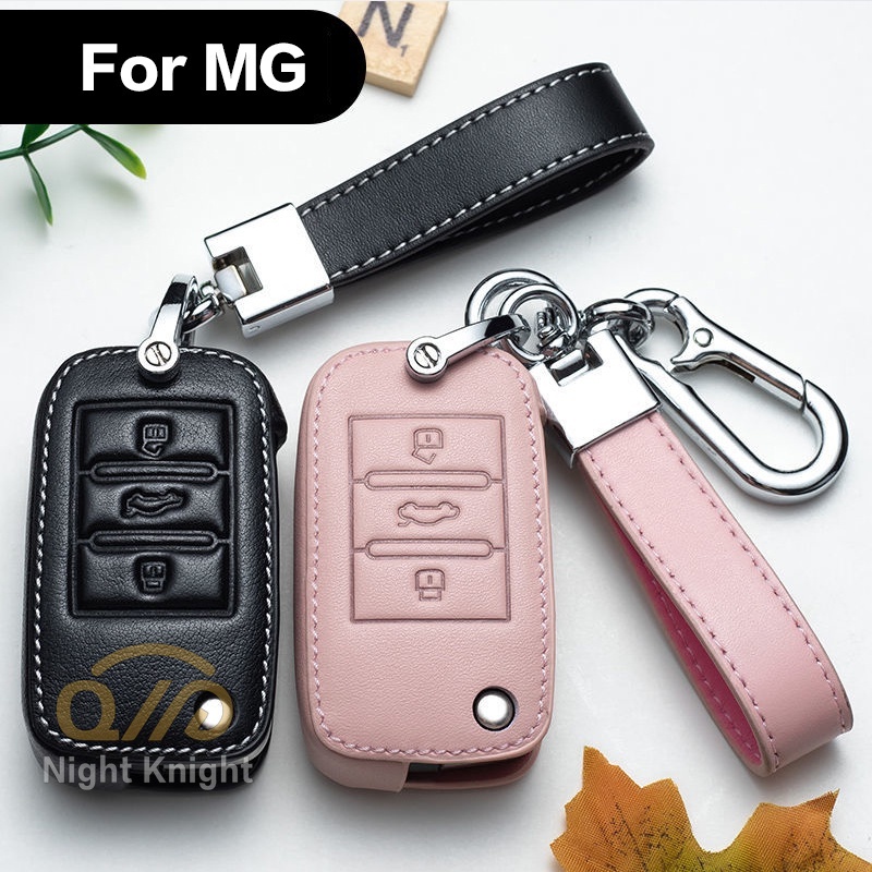 NEW high quality Leather Car Key Case Protection Cover For MG HS ZS GS MG3 MG6