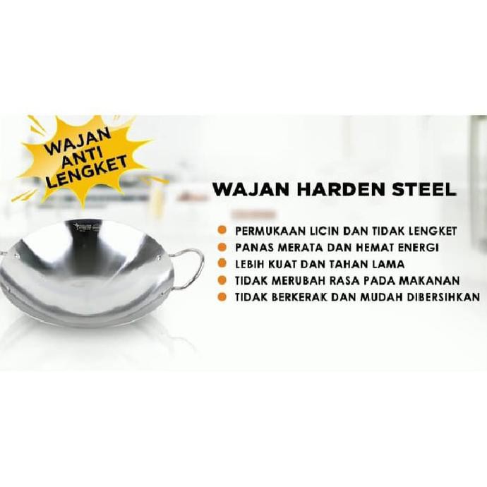 Promo Wajan Harden Golden Flying Fish - Wajan Harden Stainless Steel 30Cm Terlaris