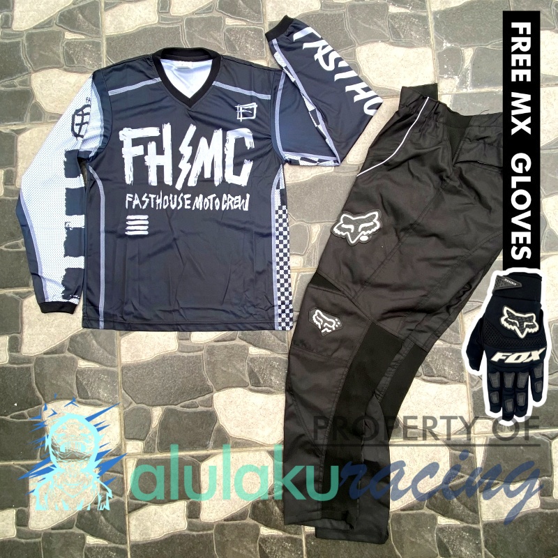 Jersey &amp; Celana MX Trail Motocross - Paket Bundling FHCT0201-F41