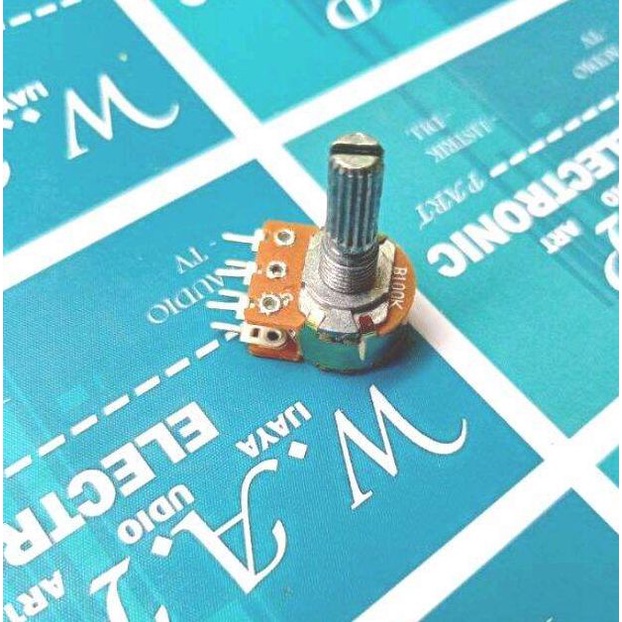 1 buah Potensio 100k Stereo Murah (Tanpa CT)