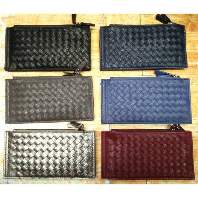 Dompet kartu fashion tipis kancing panjang