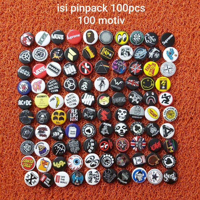 BACKPATCH BORDIR / STIKER PACK / PIN PACK PIN BUTTON SATU PAKET BEST SELLER