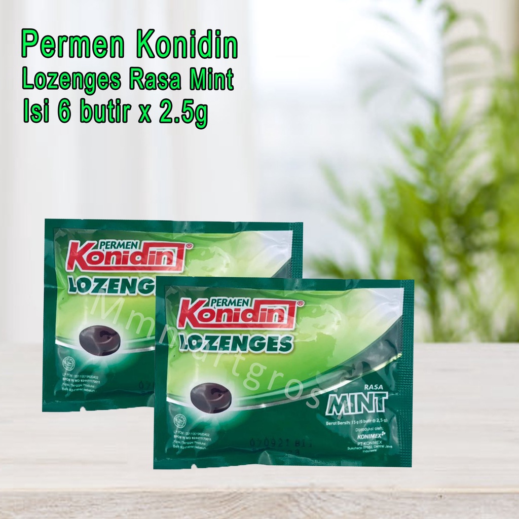 Permen Konidin / Lozenges / Rasa Mint / isi 6 butir x 2.5g