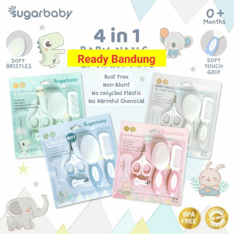 Sugarbaby 5in1 Manicure Set Nature Series (Perlengkapan Manikur Bayi 5in1) gunting kuku isi 5 manicure bay baby