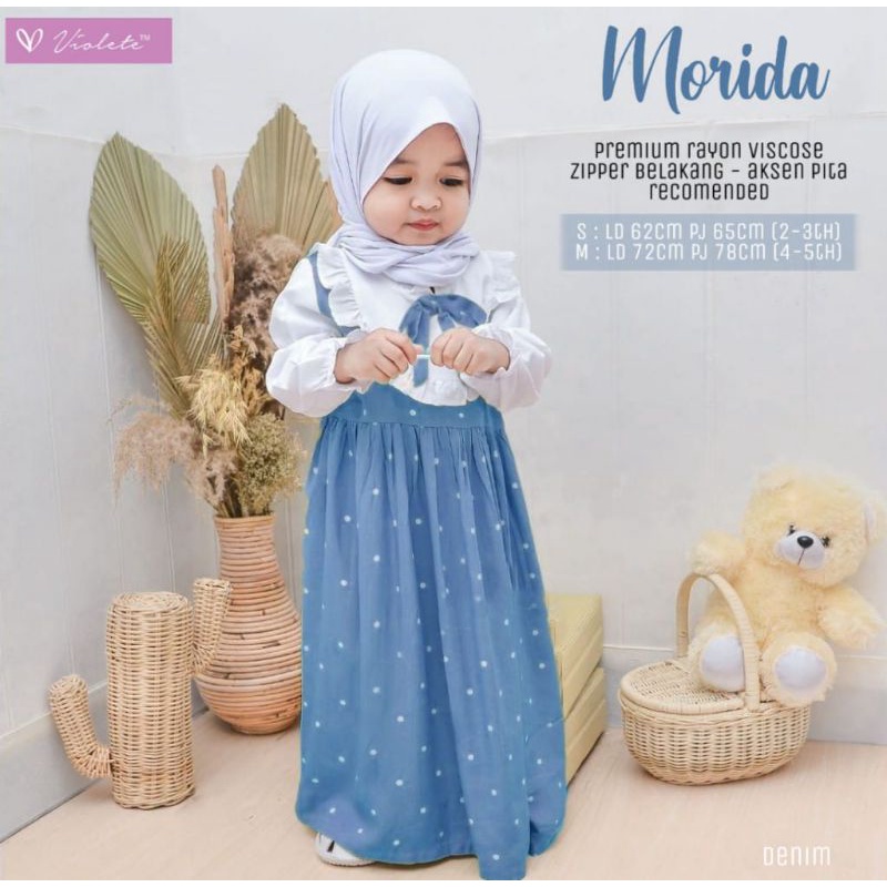 (COD) HARGA GROSIR. MORIDA DRESS ANAK / GAMIS ANAK RAYON PREMIUM / GAMIS ANAK KOMBINASI / GAMIS ANAK