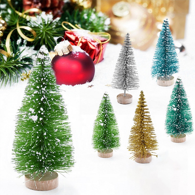 12pcs Pohon Natal Mini Untuk Dekorasi Meja Rumah