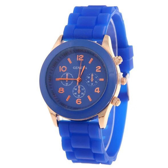 (COD)Dikirim Dari Jakarta - BAYAR DITEMPAT Jam Tangan Geneva Unisex Rubber Jam Fashion Murah-5