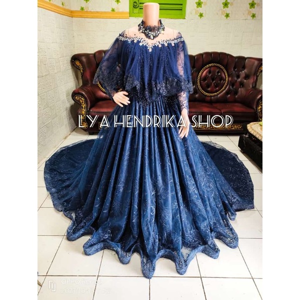 GAUN PENGANTIN EKOR PAYET BOLERO MEWAH