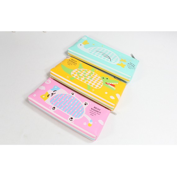 

TERLARIS!!! Tempat Pensil Animal Best Wishes Bahan PU UNIK