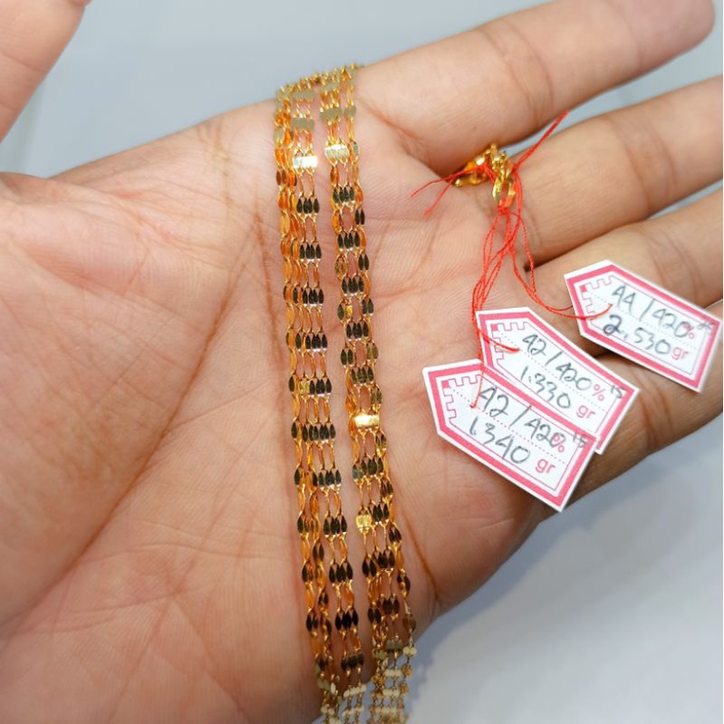 Kalung biji timun emas 375 %/8k