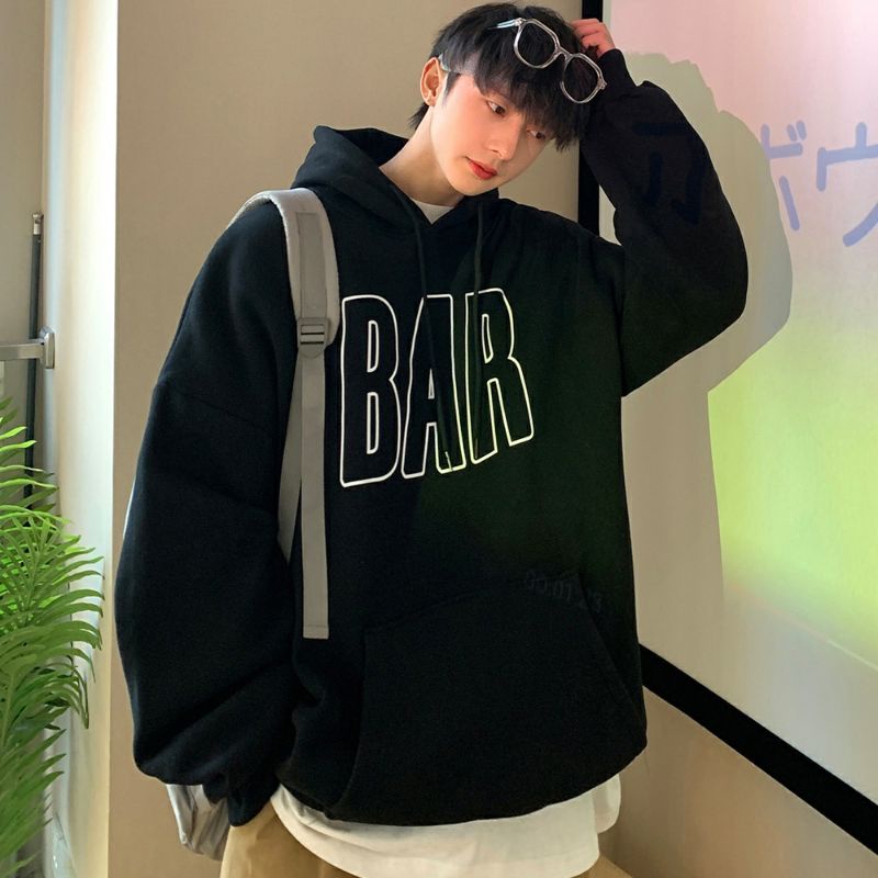 Hoodie BAR Big Size (S - 6XL) Jaket Sweatshirt Korean Harajuku Style Fashion Pria Wanita Jumbo 5XL 4XL 3XL 2XL XL L M