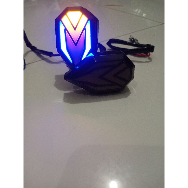 LAMPU SEN TEMPEL FAIRING IRON MAN running yellow-blue