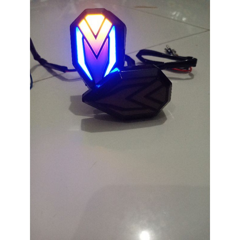 LAMPU SEN TEMPEL FAIRING IRON MAN running yellow-blue