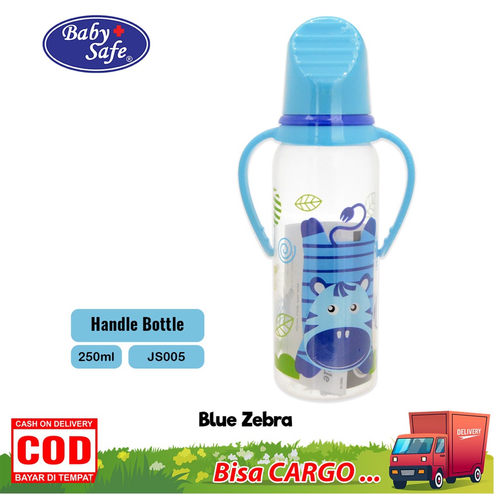 Baby Safe JS005 Botol Susu BPA Free Dot Bayi dengan Pegangan Handle Bottle 250ml