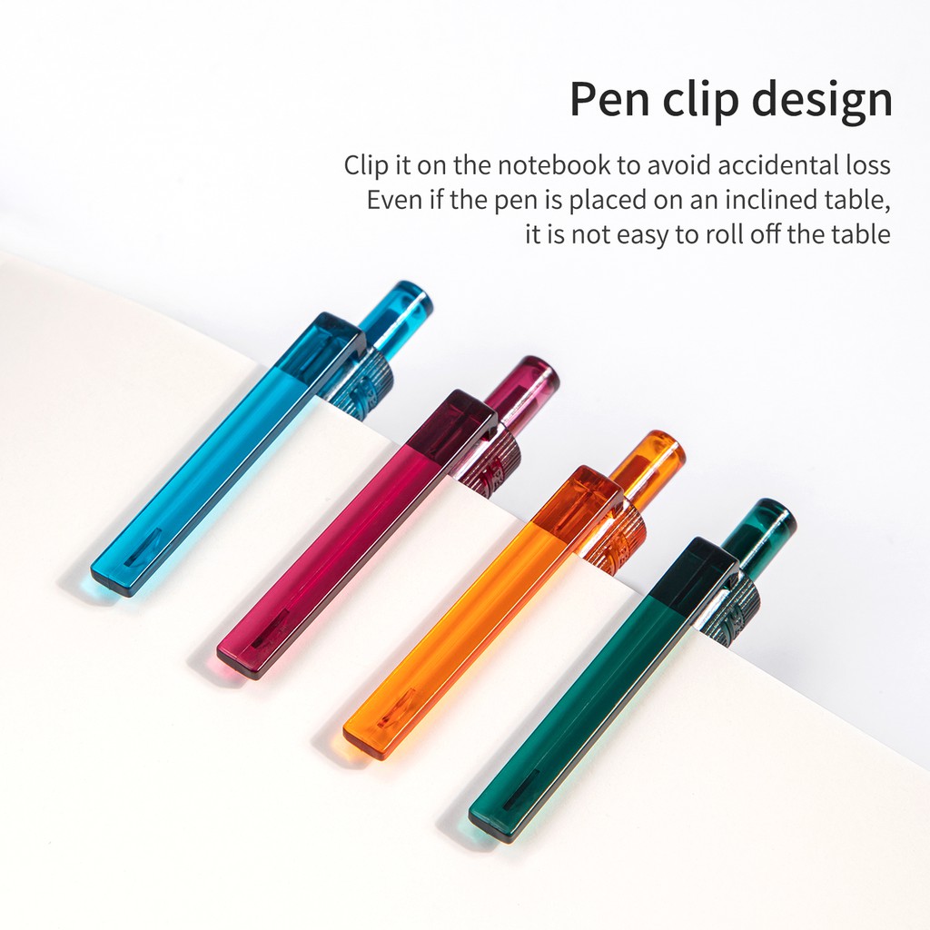 Nusign Gel Pen / Pulpen Gel Cetek 0.5mm Warna Hitam Dengan Rubber Grip NS561