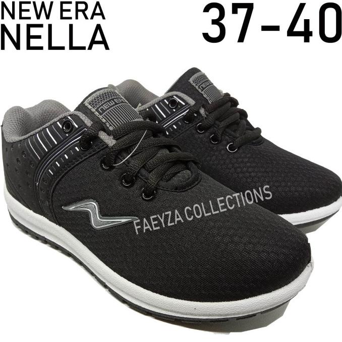 Sepatu Sekolah Anak Laki Laki Perempuan New Era Nella Hitam SD SMP SMA