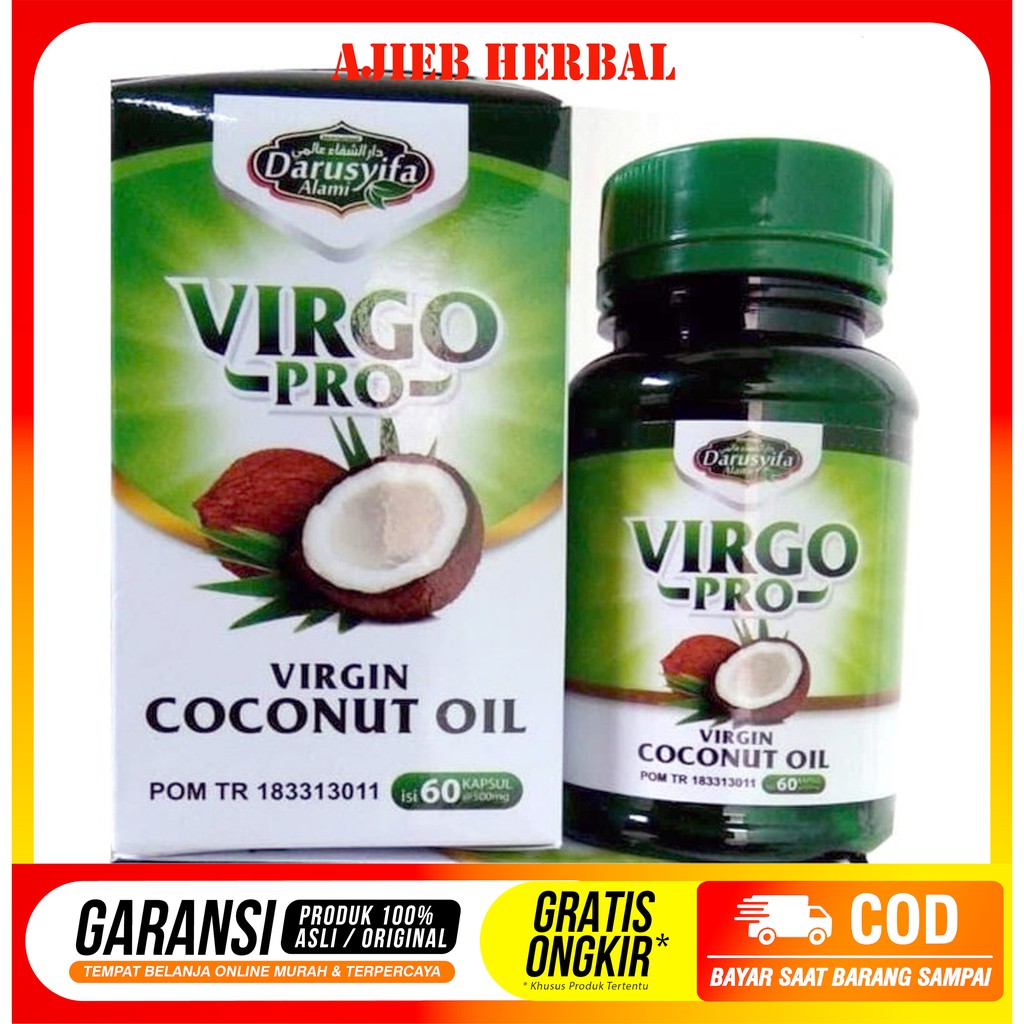 Kapsul VCO Virgo Pro Virgin Coconut Oil 60 Kapsul Darusyifa Alami,Menjaga kesehatan tubuh
