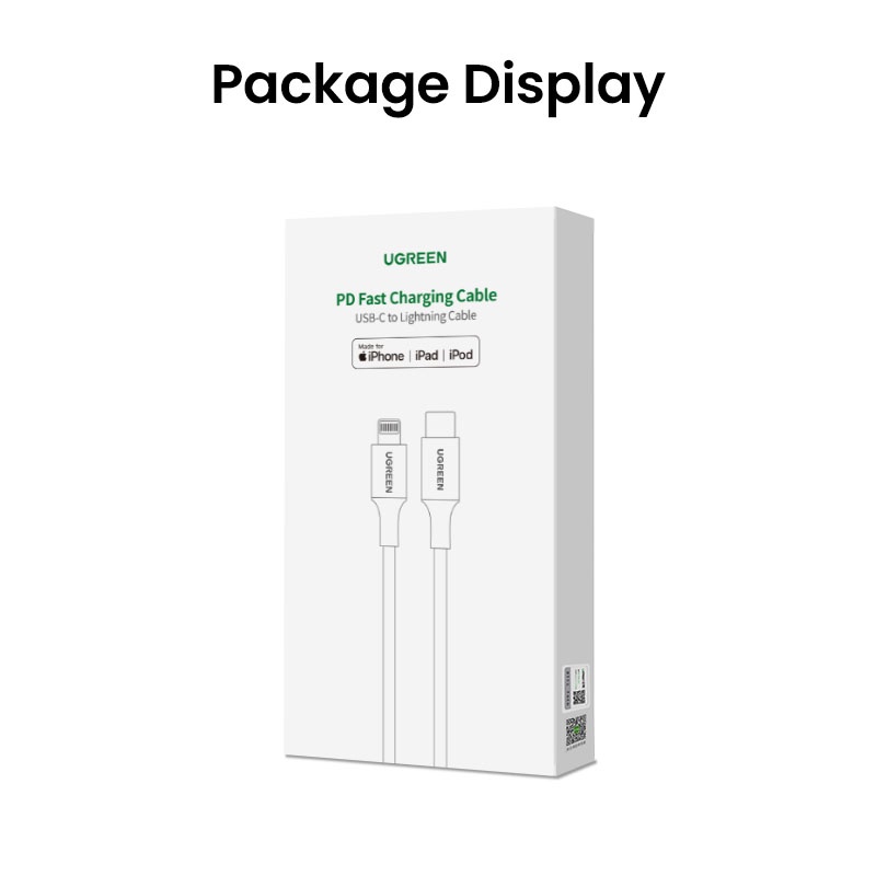 【Stok Produk di Indonesia】Ugreen MFi Kabel Data / Charger USB Tipe C Ke Lightning Untuk iPhone 14 / 13pro Max 13 / 12 / 11 / XS / XS Max / XR / X / 8 / 8plus / 7pro / 18W Kabel Cord Cord Cord